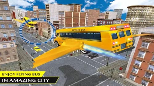 高中飞行公交车模拟器游戏