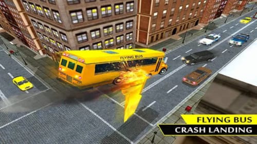 高中飞行公交车模拟器游戏截图3