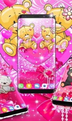 泰迪熊爱心动态壁纸截图2