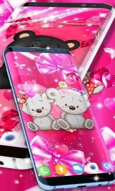 泰迪熊爱心动态壁纸