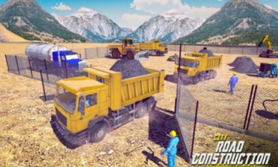 建造施工挖掘机模拟(ExcavatorRoadConstruction3D)截图2
