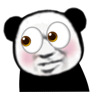 熊猫头表情包瞪眼图片