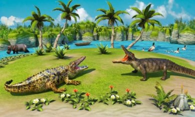 动物鳄鱼攻击模拟器(Animal Crocodile Attack Sim)截图1