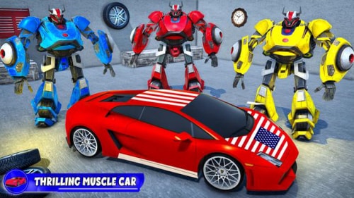 肌肉车机器人汽车(Muscle Car Robot Car Game)截图4