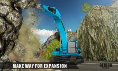 重型挖掘机岩石开采(HeavyExcavatorRockMining)