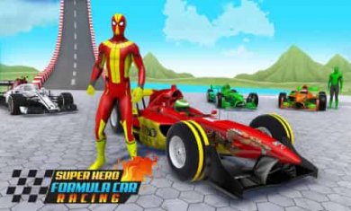 特技车超级英雄汽车(FormulaCarRacingCarGame)截图2
