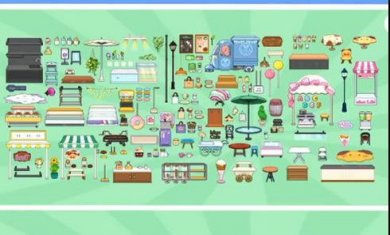 米加小镇自建咖啡厅游戏