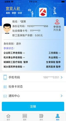 宜宾人社养老保险查询