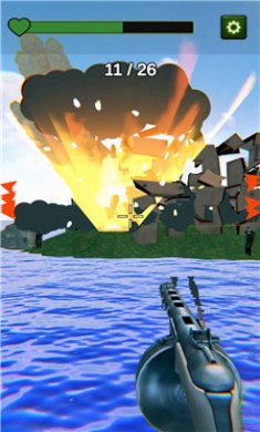 船防御射击军舰