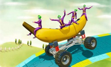 香蕉船赛车跑酷游戏