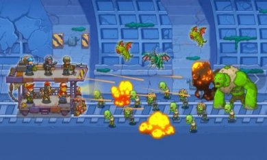 塔楼火车僵尸防御2D截图3