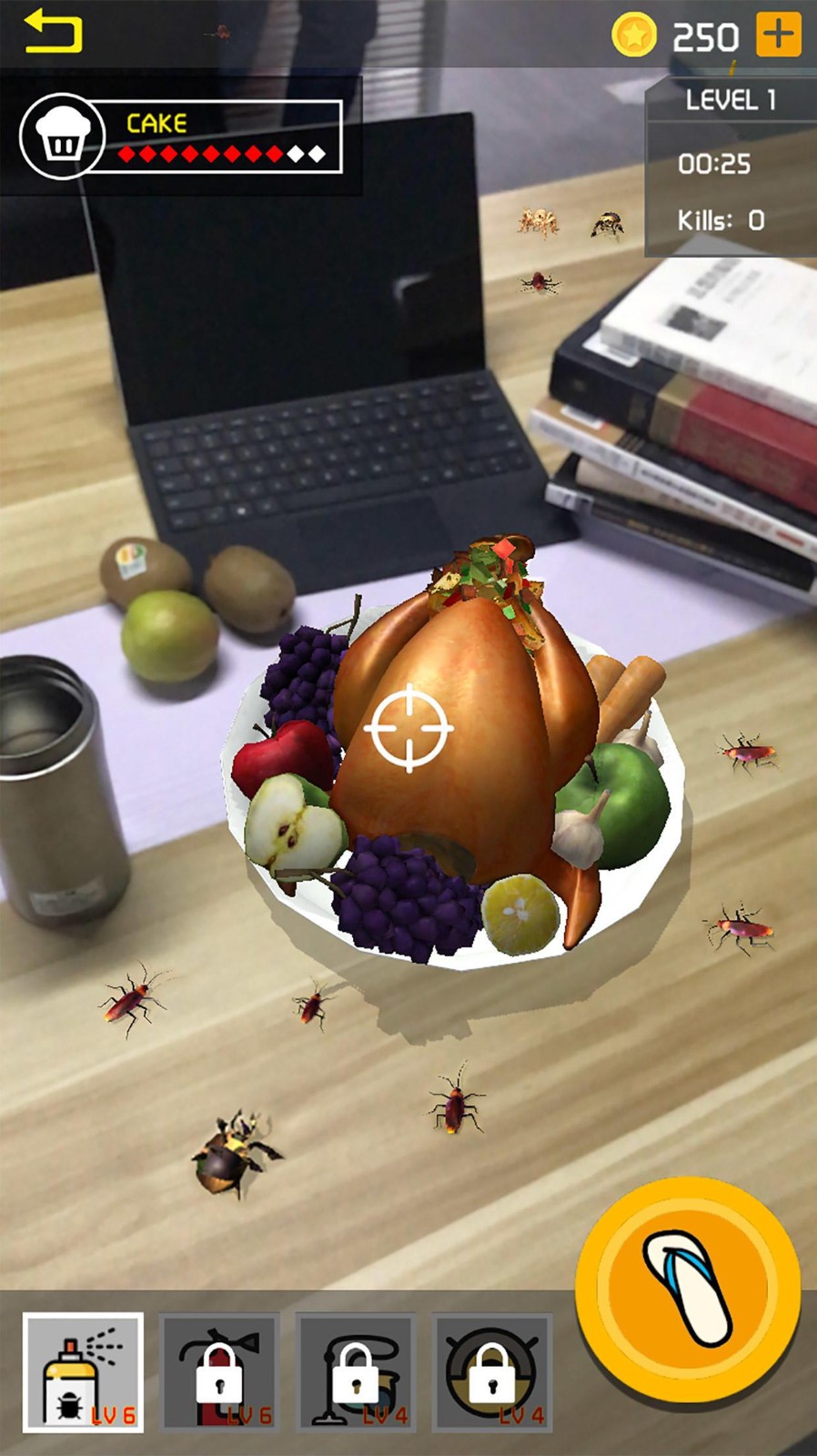 AR打小强-vr打蟑螂无限金币内购版截图5