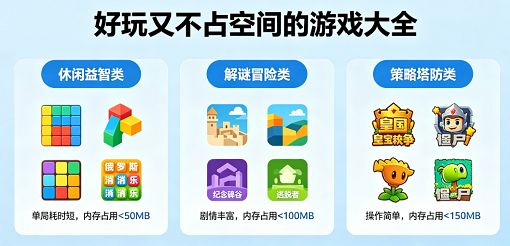 好玩又不占空间的游戏大全